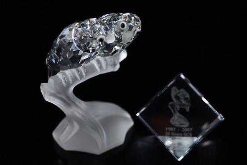 Figuur - Swarovski - Lovebirds 1987 + plaquet 20 jaar, Antiek en Kunst, Curiosa en Brocante