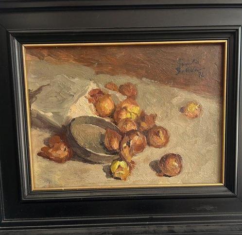 Vicent Benito Botella (1954) - Bodegón de cebollas, Antiek en Kunst, Kunst | Schilderijen | Klassiek