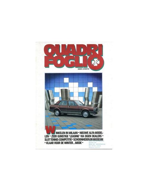1983 ALFA ROMEO QUADRIFOGLIO MAGAZINE 04 NEDERLANDS, Boeken, Auto's | Folders en Tijdschriften