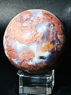 ***Geen veilingreserve*** Zeldzame roze Sakura-agaatbol Een