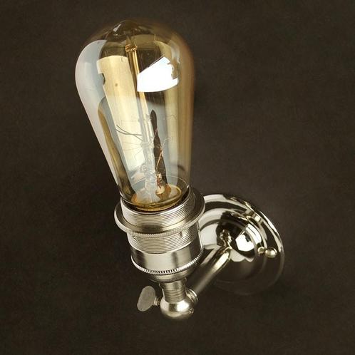 Wandlamp Kingston Nikkel E27, Huis en Inrichting, Lampen | Overige, Verzenden