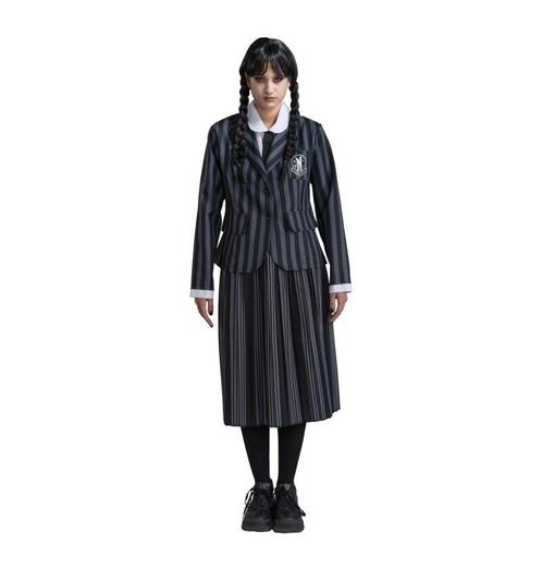 Kostuum Wednesday School Uniform Zwart/Grijs, Hobby en Vrije tijd, Feestartikelen, Nieuw, Verzenden