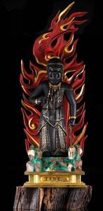 Extra-large(99 cm height) antique hand carved wooden Fud