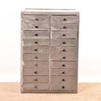 Commode industrielle polie grise | Commode vintage