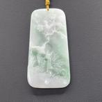 Jade - NGTC-gecertificeerde natuurlijke jadeïet jadehanger, Verzamelen