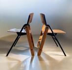 Klapstoel - Hout, Staal - Twee vintage klapstoelen