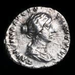 Romeinse Rijk. Faustina II (Augusta, AD 147-175). Denarius, Postzegels en Munten