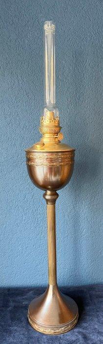 Olielamp - Glas, Brons - H. 85 cm, Antiek en Kunst, Antiek | Overige Antiek