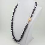 Halsketting - 14 karaat Geel goud - Granaatstenen, Handtassen en Accessoires, Nieuw