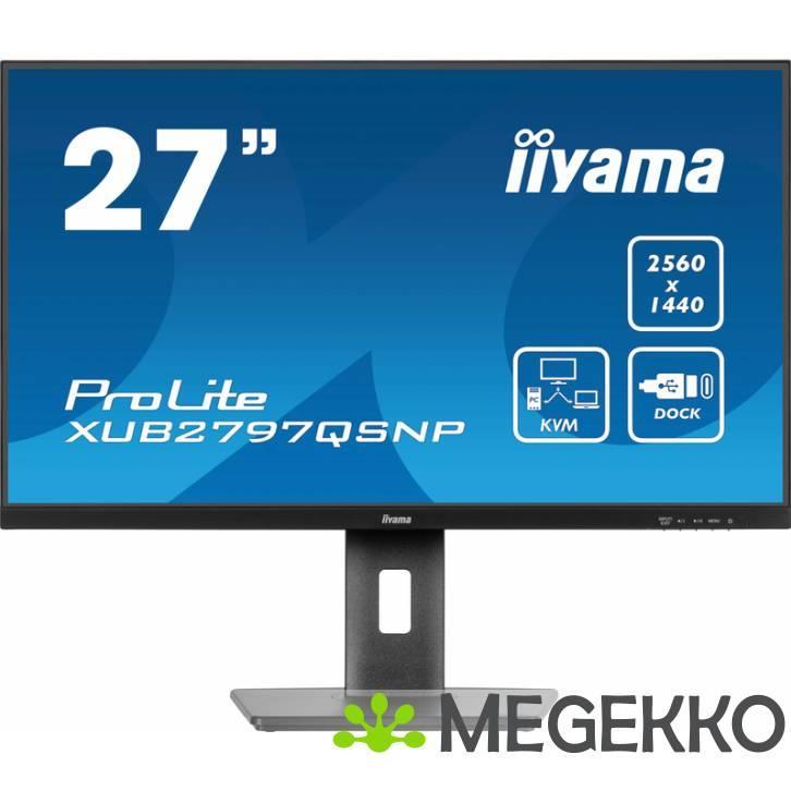 Iiyama ProLite XUB2797QSNP-B1 27  Quad HD 100Hz USB-C 96W, Computers en Software, Overige Computers en Software, Nieuw, Verzenden