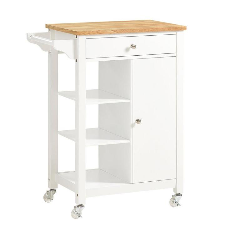 2dekans | SoBuy Keukenwagen met 1 lade, 1 deur & 3, Bricolage & Construction, Bois & Planches, Enlèvement ou Envoi