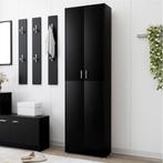 vidaXL Garde-robe de couloir Noir 55x25x189 cm Bois, Maison & Meubles, Verzenden, Neuf