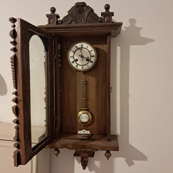 Regulateur wandklok - Junghans - Hout, Messing - 1910-1920 -, Antiquités & Art, Antiquités | Horloges