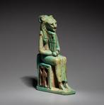 Oud-Egyptisch Faience Amulet van de godin Sekhmet. Late, Verzamelen