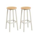 Barstoelen Goud/Eik 74cm - Retour Deal! Stijlvol & Voorde..., Met voetsteun, Verzenden, 60 tot 90 cm, Nieuw