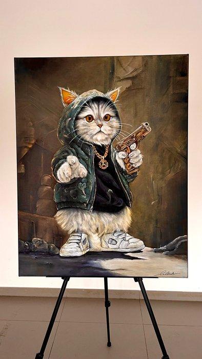 Mrs.Cilinder - 9 Lives, 9mm, Antiek en Kunst, Kunst | Schilderijen | Modern