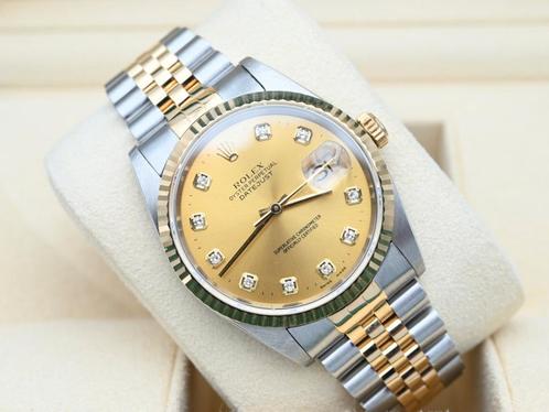 Rolex Datejust Ref. 16233 Year 1995 (Box & Papers), Handtassen en Accessoires, Horloges | Heren, Goud, Zo goed als nieuw, Goud