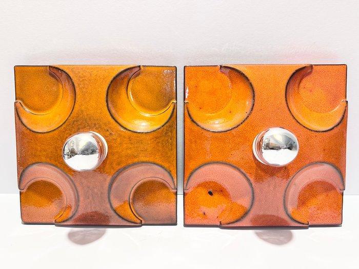 Hustadt Leuchten - Lampe murale - Aluminium, Céramique - Une, Antiquités & Art, Antiquités | Meubles | Chaises & Canapés