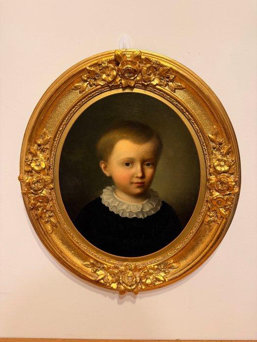 École allemande (XIX) - Portrait, Antiek en Kunst, Kunst | Schilderijen | Klassiek