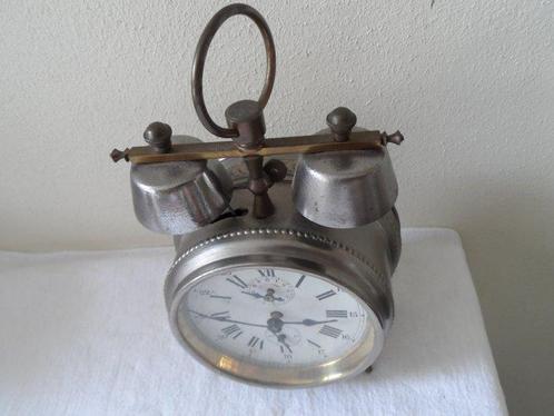 Wekker - Japy - Antiek Messing, nikkel, ijzer, glas. -, Antiek en Kunst, Antiek | Klokken