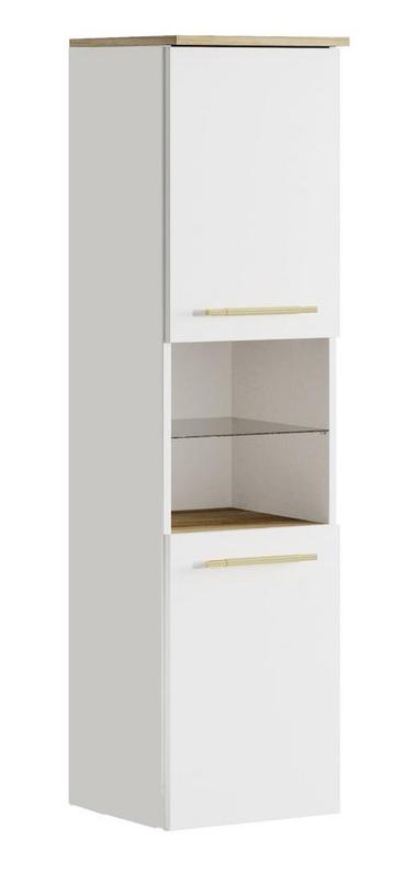 Badplaats Badkamerkast Bravos 133 cm - Wit met Eiken beschikbaar voor biedingen