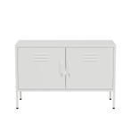 Lendo Online Meuble TV 100x40x65 cm Métal Blanc