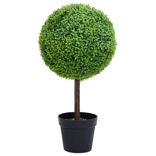 vidaXL Kunstplant met pot buxus bolvorming 50 cm groen, Huis en Inrichting, Woonaccessoires | Kunstplanten en Kunstbloemen, Nieuw