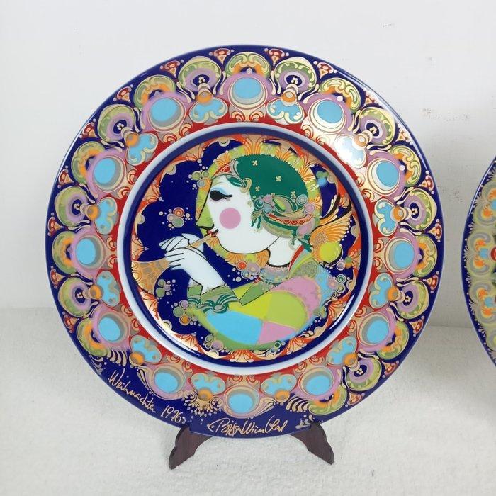 Rosenthal - Bjørn Wiinblad - Bord (2) - Weihnachtsteller -, Antiek en Kunst, Antiek | Glaswerk en Kristal