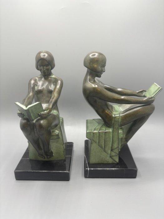 Max le Verrier - sculptuur, Délassement - 22 cm - Metaal,, Antiek en Kunst, Kunst | Designobjecten