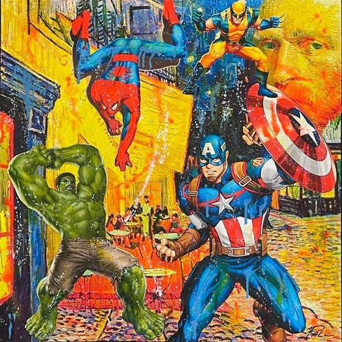 Joaquim Falco (1958) - The Marvel Boys at the Van Gogh, Antiek en Kunst, Kunst | Schilderijen | Modern
