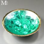 Schoteltje in malachiet mozaïek - Hoogte: 130 mm - Breedte: