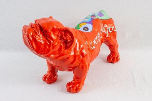 Hannes dHaese (1965) - I wove you (Engelse buldog), Antiek en Kunst, Kunst | Schilderijen | Modern