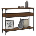 vidaXL Table console avec étagère chêne marron 100x29x75, Verzenden, Neuf