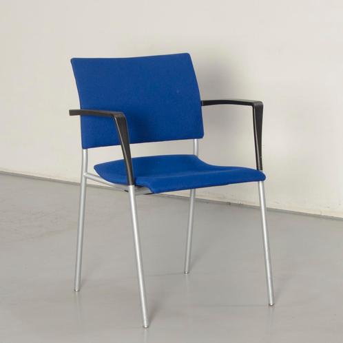 Casala Feniks vergaderstoel, blauw, 4-poot onderstel, Huis en Inrichting, Stoelen, Gebruikt, Ophalen of Verzenden