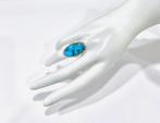 Zonder Minimumprijs - Ring Zilver Turquoise, Handtassen en Accessoires, Nieuw