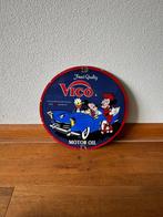Mickey Mouse & Donald Duck VICO - Emaille bord - Vico Motor, Antiek en Kunst, Antiek | Wandborden en Tegels