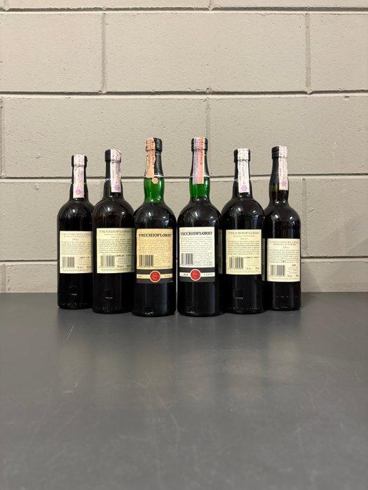 1988, 1989, 2009 x2 & 10s x2 Florio; Vecchioflorio Marsala, Verzamelen, Wijnen