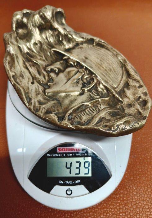 Somme - Joseph Zomers - Plaquette - Bronze doré, Antiek en Kunst, Curiosa en Brocante