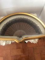 Handwaaier - Katoen, Hout, Ventagliera jaren vijftig in, Antiek en Kunst