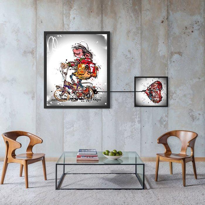 Moabit - Gaston Lagaffe X The Messenger on Two Wheels //, Antiek en Kunst, Kunst | Designobjecten