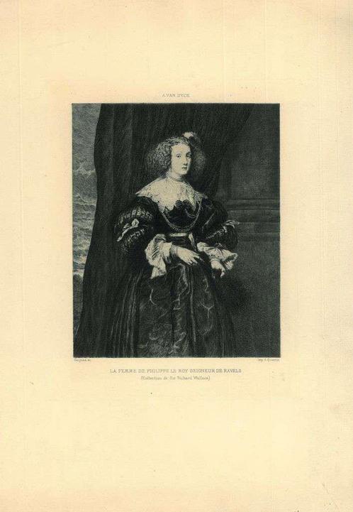 Portrait of Maria de Raet, Antiek en Kunst, Kunst | Etsen en Gravures