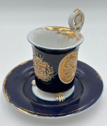Meissen - Beker - Porselein - Meissen. Jaar 1833. Kobalt.