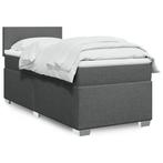 vidaXL Boxspring met matras stof donkergrijs 90x200 cm, Verzenden, Nieuw