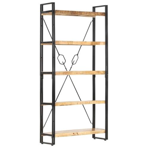 vidaXL Boekenkast met 5 schappen 90x30x180 cm massief, Huis en Inrichting, Kasten | Boekenkasten, Nieuw, Verzenden