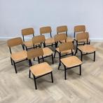 Tweedehands complete school set van Marko 20 stoelen, blauw, Huis en Inrichting, Stoelen, Gebruikt, Hout, Eén