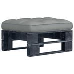 vidaXL Tuinhocker pallet zwart geïmpregneerd grenenhout, Tuin en Terras, Verzenden, Nieuw