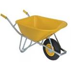 Kruiwagen in heavy duty kunststof 100liter met stalen velg, Nieuw