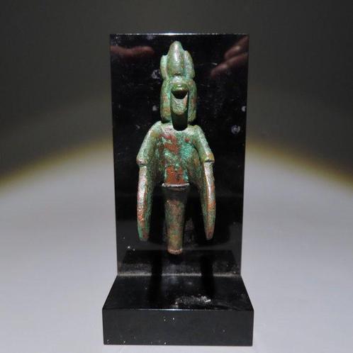 Oud-Egyptisch Brons Wadjet. Late periode, 664 - 332 v.Chr., Verzamelen, Mineralen en Fossielen