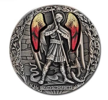 Kameroen. 2000 Francs 2020 Archangel Michael,  2 oz, Antique