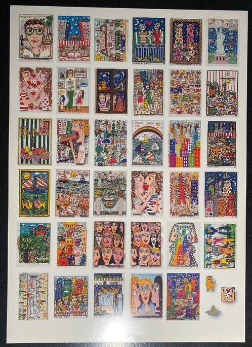 James Rizzi (1950-2011) - Original ACME Trading Cards,, Antiek en Kunst, Kunst | Schilderijen | Modern